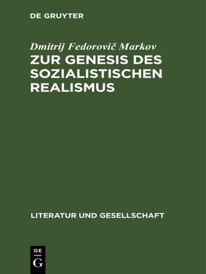 cover image of Zur Genesis des sozialistischen Realismus